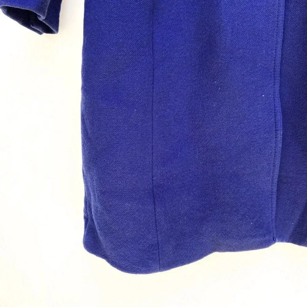 J. Crew Double Cloth Lady Day Royal Blue Long Peacoat